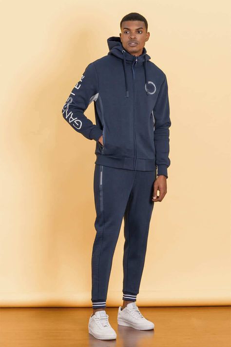 Polerón Full Zipper Fleece Power Azul Gangster-2