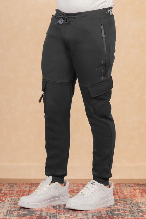Teen Pantalon Jogger Cargo Negro Gangster-0