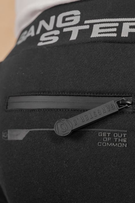 Teen Pantalon Jogger Cargo Negro Gangster-3