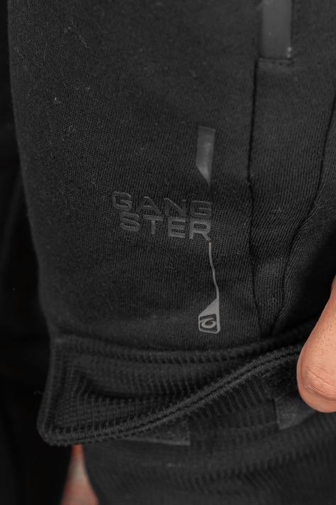Teen Pantalon Jogger Cargo Negro Gangster-4