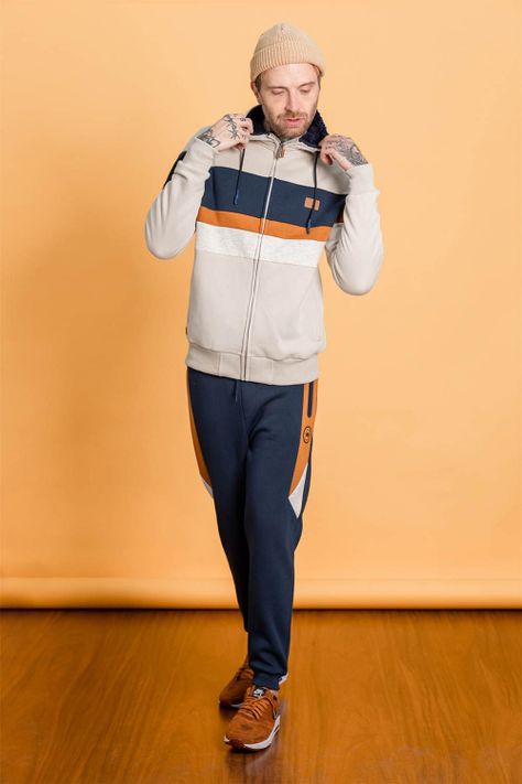 Polerón Full Zipper Fleece Community Beige Gangster-6