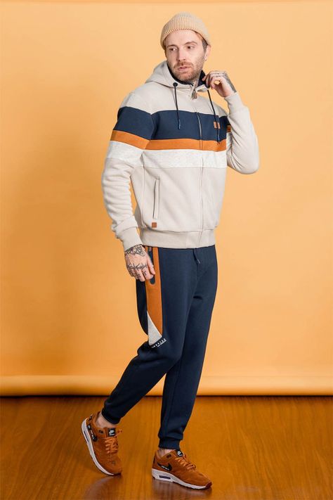 Polerón Full Zipper Fleece Community Beige Gangster-7