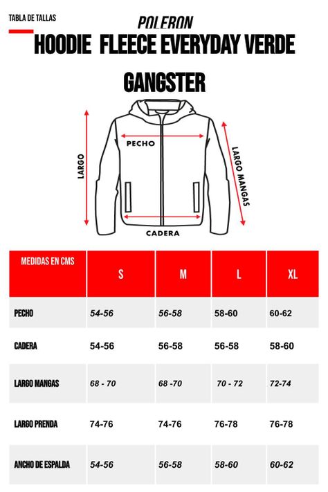 Polerón Hoodie Fleece Everyday Verde Gangster-3