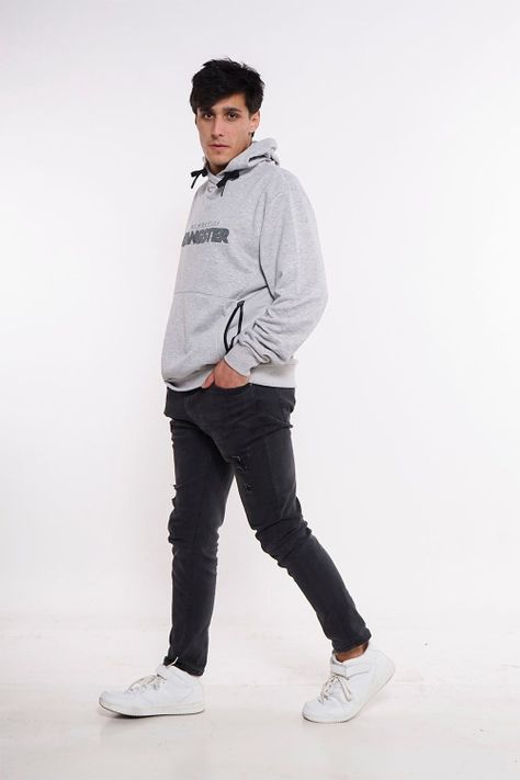 Poleron Hoodie Core Gris Gangster-3
