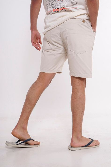 Plus Short Canvas Liso Beige Gangster-1