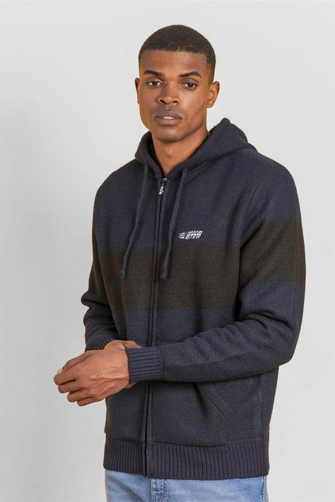 Chaleco Sherpa Full Zipper Warmly Azul Gangster-0