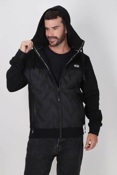 Chaqueta Híbrida Sintesis Negro Gangster-0