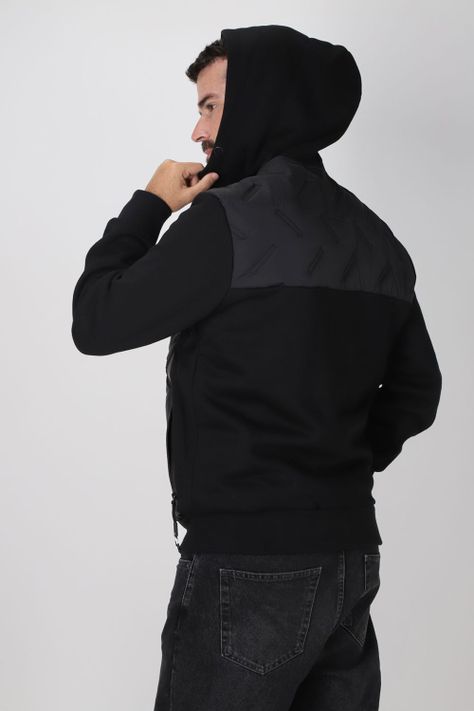 Chaqueta Híbrida Sintesis Negro Gangster-1