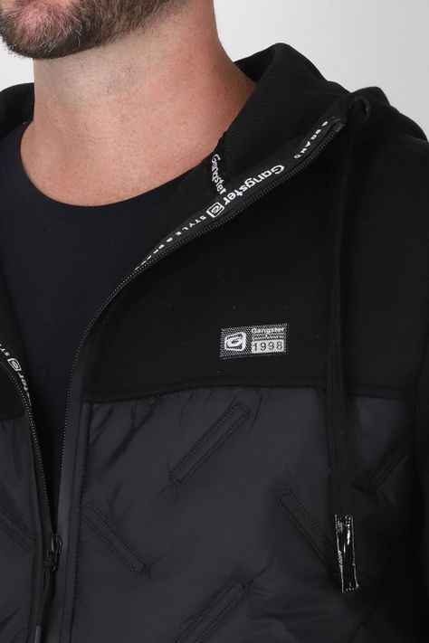 Chaqueta Híbrida Sintesis Negro Gangster-2