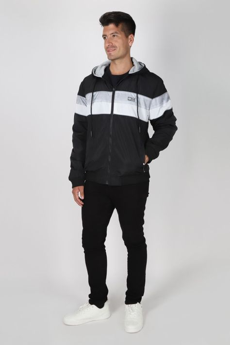 Cortaviento Reversible Fate Negro Gangster-4