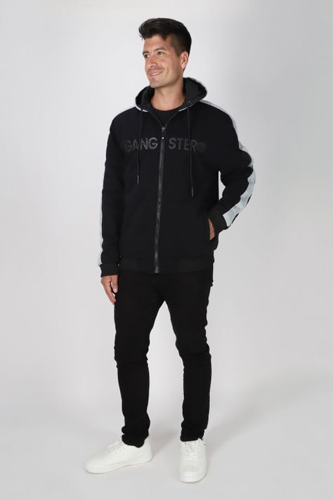 Cortaviento Reversible Fate Negro Gangster-8