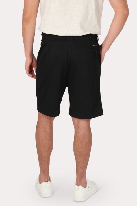 Short Bermuda Jogger Liso Loose Negro Gangster-1