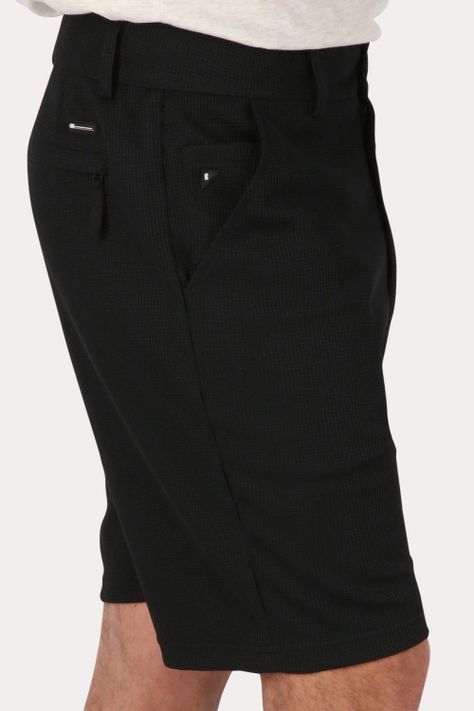 Short Bermuda Jogger Liso Loose Negro Gangster-2