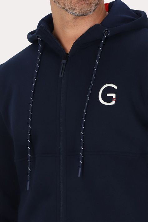 Poleron Full Zipper Fleece Outpost Azul Gangster-3