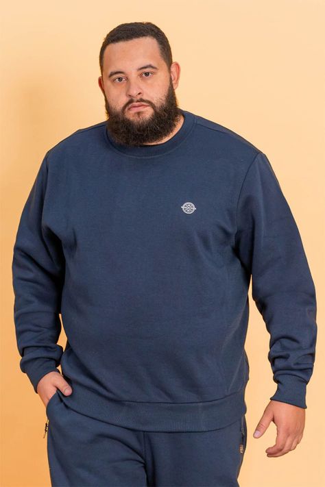 Poleron Crew Fleece Crucial Azul Gangster-1