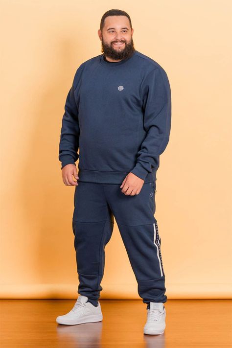 Poleron Crew Fleece Crucial Azul Gangster-4