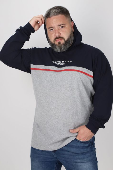 Plus Polera Manga Larga Refresh Gris Gangster-0