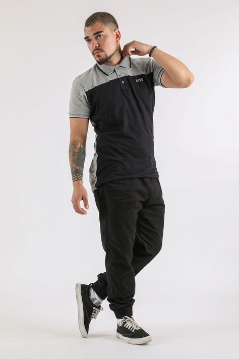 Polera Polo Academy Gris Gangster-3
