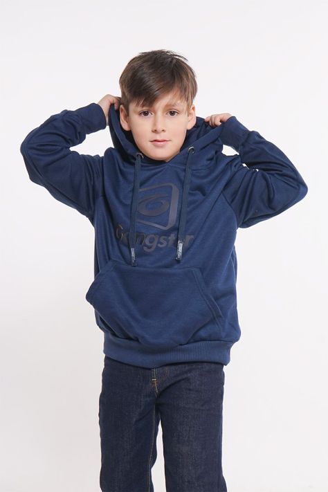 Teen Poleron Hoodie Insti Azul Gangster-0