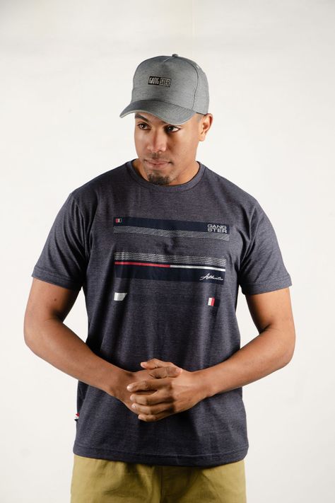 Teen Polera Mc Básica Paris Azul Gangster-0
