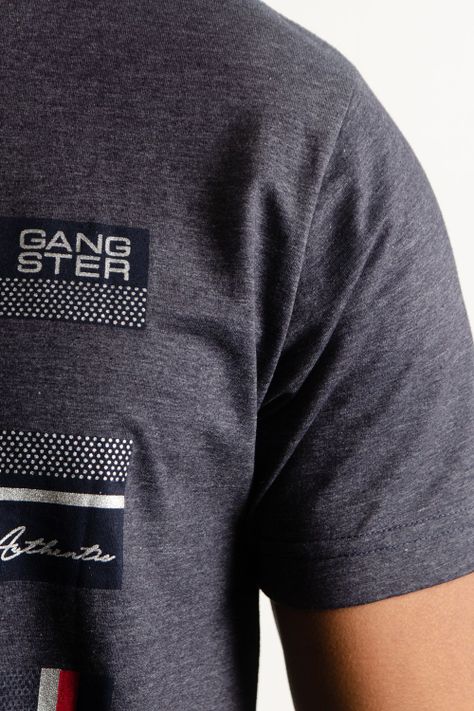 Teen Polera Mc Básica Paris Azul Gangster-2