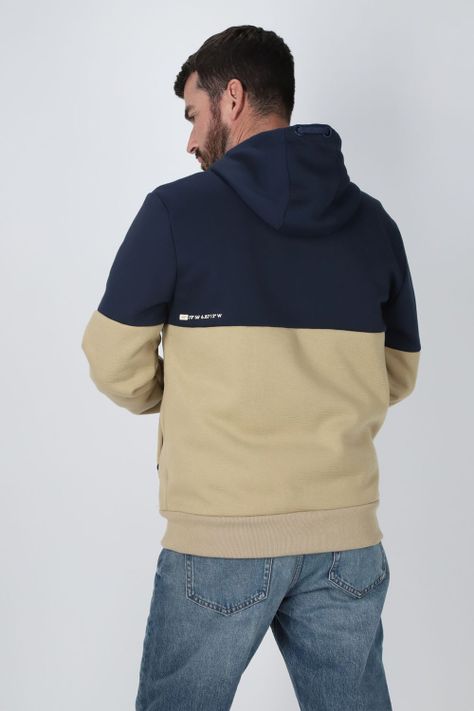 Poleron Full Zipper Clever Azul Gangster-1