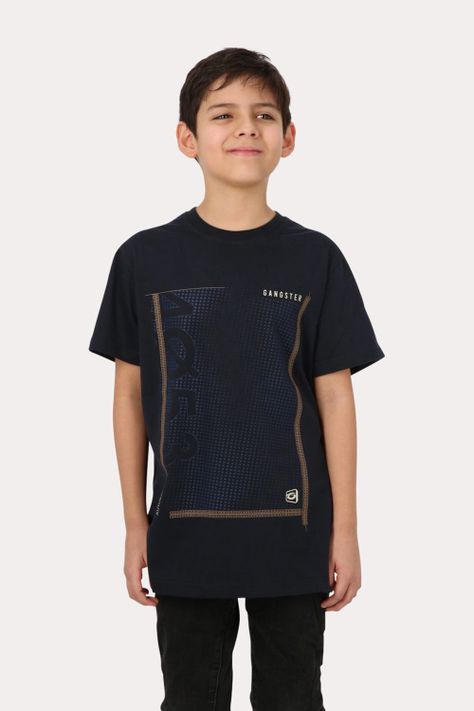 Teen Polera Mc Básica  Taiba Azul Gangster-0