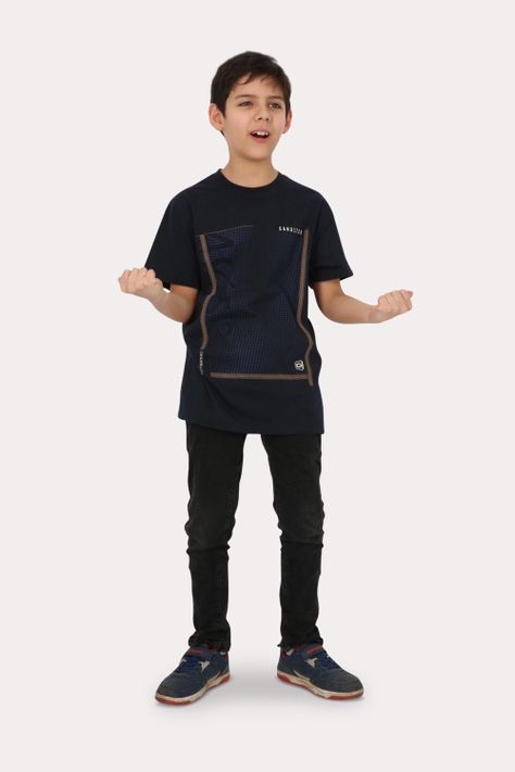 Teen Polera Mc Básica  Taiba Azul Gangster-3