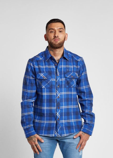 Camisa Lumberjack Azul Gangster-0