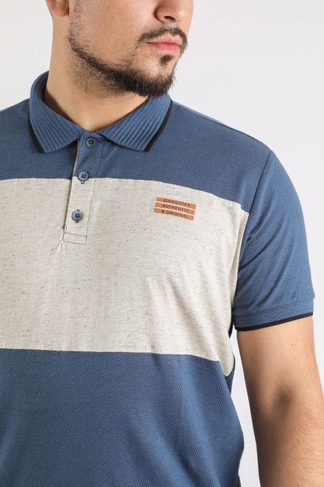 Polera Polo Destroy Azul Gangster-2