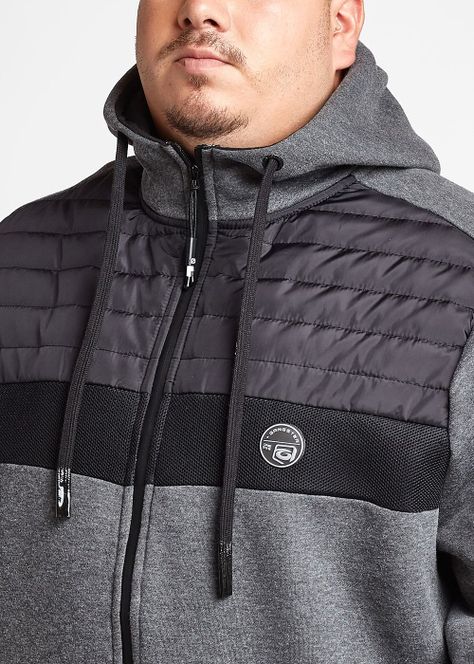 Plus Chaqueta Híbrida Monumental Negro Gangster-2