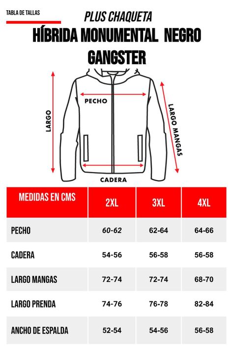 Plus Chaqueta Híbrida Monumental Negro Gangster-4