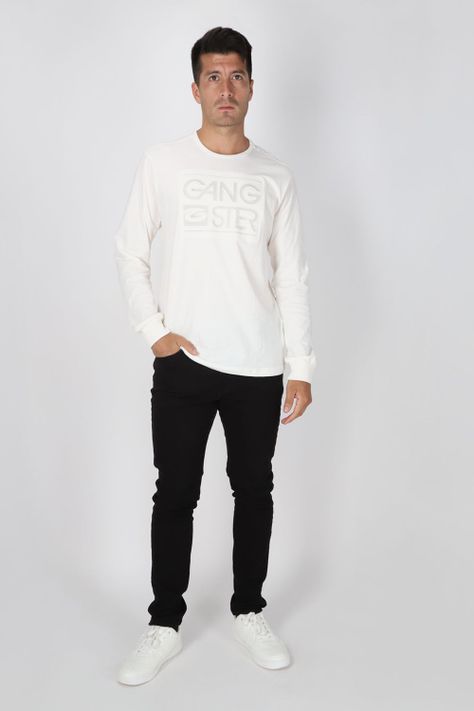 Polera ML Ultimate Blanco Gangster-3