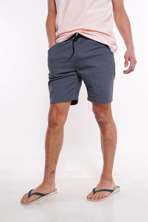 Plus Short Canvas Liso Azul Gangster-0