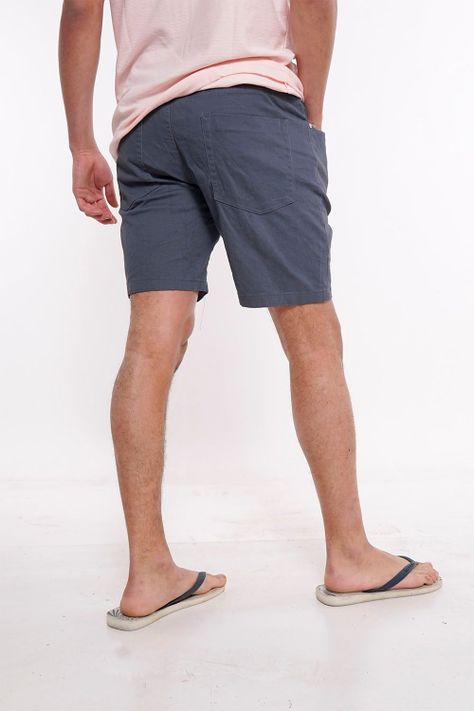 Plus Short Canvas Liso Azul Gangster-1