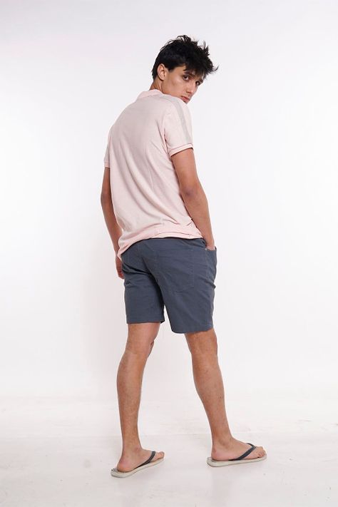 Plus Short Canvas Liso Azul Gangster-3