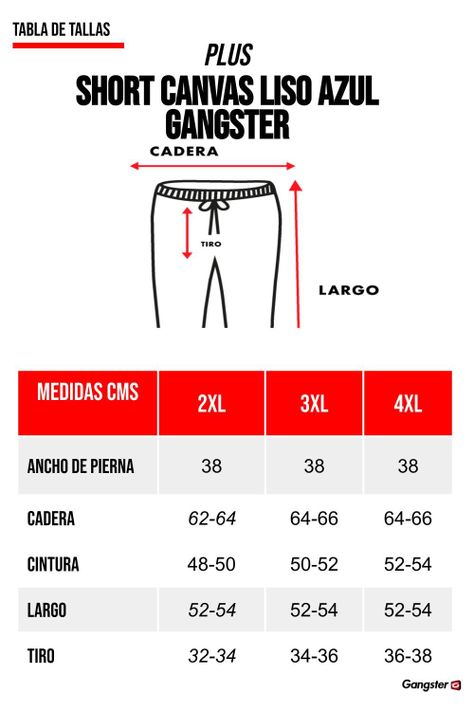 Plus Short Canvas Liso Azul Gangster-4
