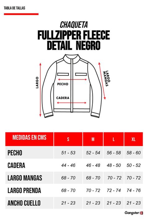Polerón Full Zipper Fleece Nitty Negro Gangster-6