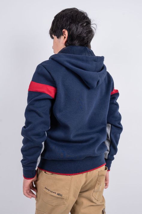 Teen Polerón Fullzipper Fleece Dino Azul Gangster-1