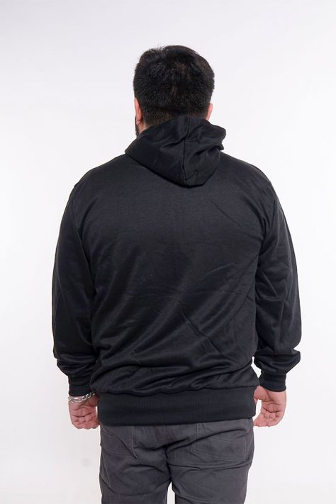 Plus Poleron Full Zipper Sili Negro Gangster-1