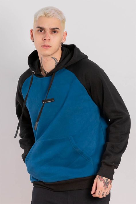 Polerón Hoodie Fleece Everyday Azul Gangster-0