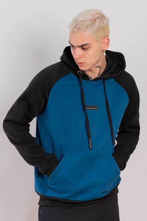 Polerón Hoodie Fleece Everyday Azul Gangster-2