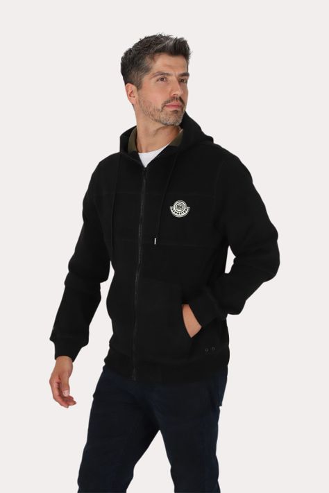 Poleron Full Zipper Nordvik Negro Gangster-0