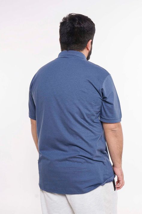 Plus Polera Cuello Destroy Azul Gangster-1