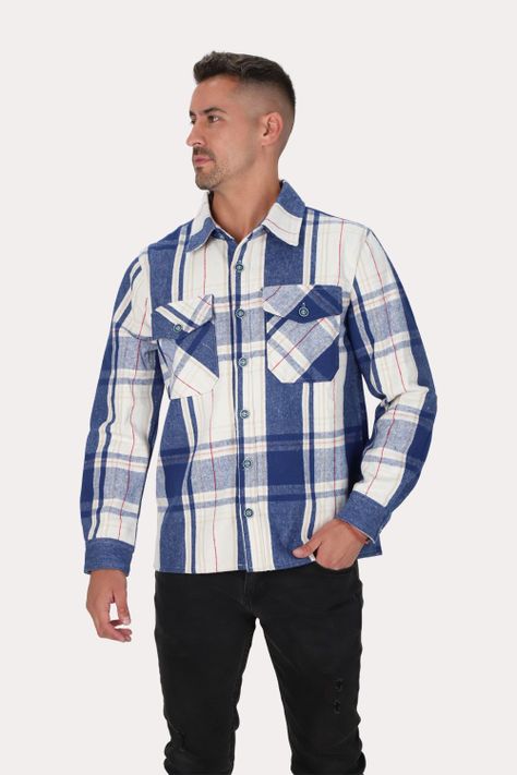 Chaqueta Overshirt Franela Timberford Azul Gangster-0