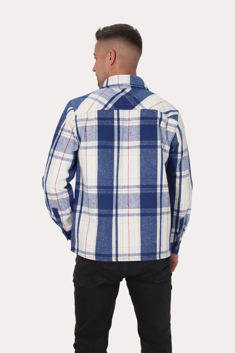 Chaqueta Overshirt Franela Timberford Azul Gangster-1