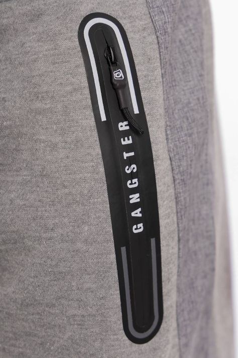 Teen Short Jogger Pocket Logo Gris Gangster-2