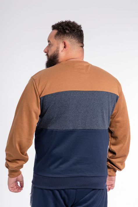 Plus Poleron Crew Front Logo Mostaza Gangster-1
