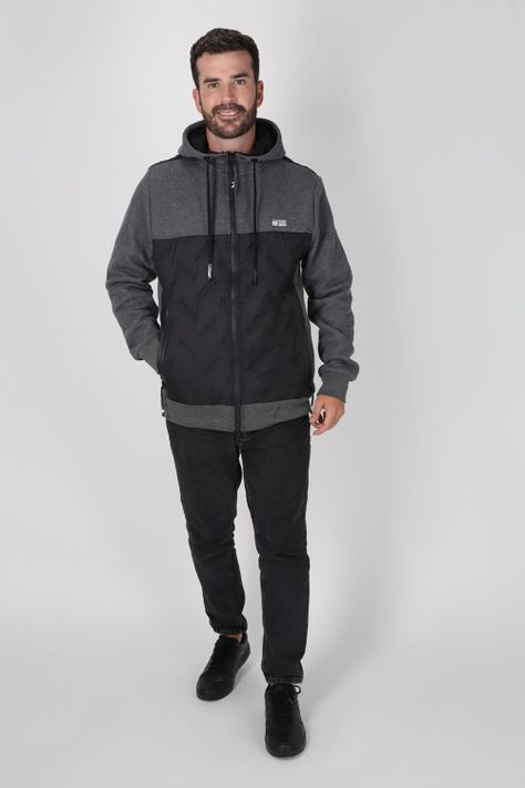 Chaqueta Híbrida Sintesis Gris Gangster-3