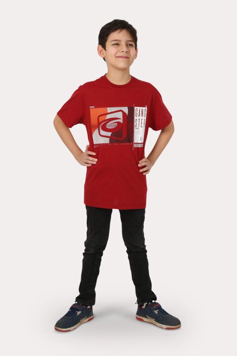 Teen Polera Mc Básica  Saco Rojo Gangster-3